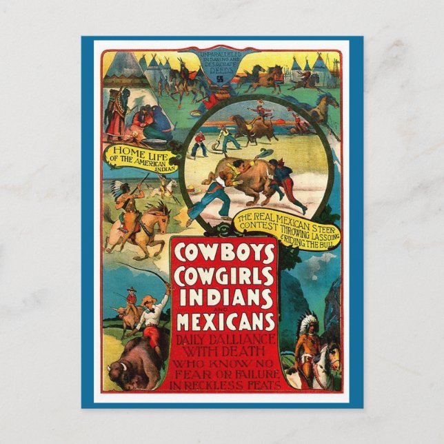 Cowboys, Cowgirls - Postcard (Front)
