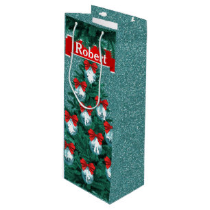 Cowboys Cowgirls Roping On Blue Holiday Gift Bag