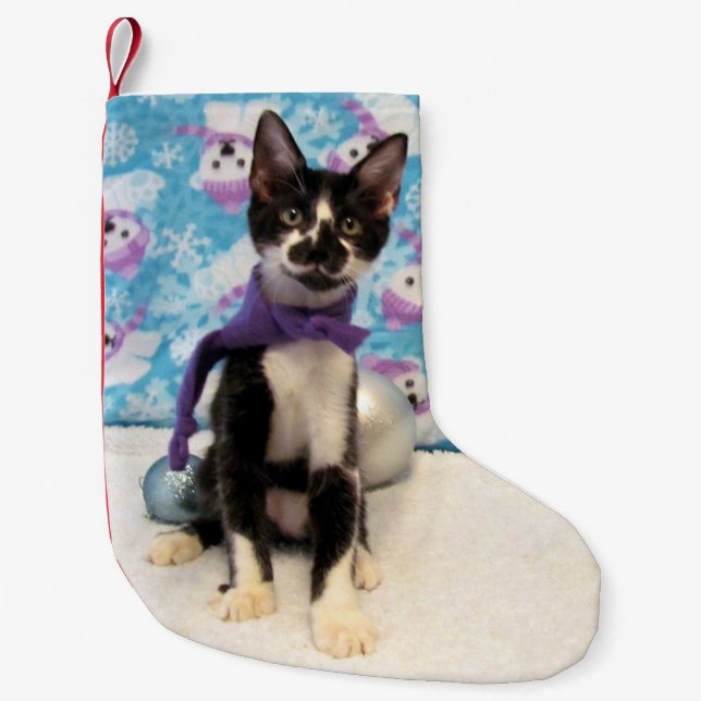Cowboy's Cute Cat Christmas Stocking (Front)