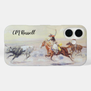Cowboys from the Bar Triangle by CM Russell iPhone 16 Case