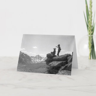 Cowboys on a ridge card