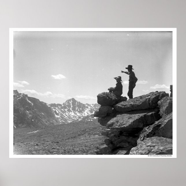 Cowboys on a ridge poster (Front)