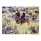 Cowboys on Horseback Sagebrush Santa Fe NM Poster