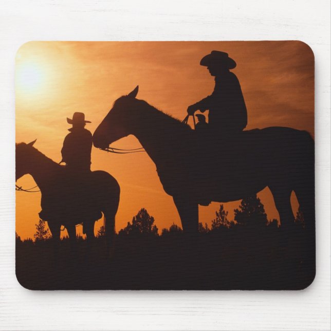 cowboys on horses mousepad (Front)
