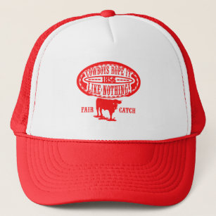 Cowboys Rope It Like Nothing - Barbed Wire RED Trucker Hat