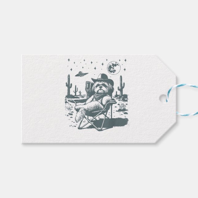  Cowboys UFO Western Gift Tags (Front (Horizontal))