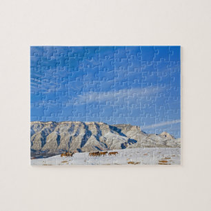 Cowboys with Heard of Horses Jigsaw Puzzle