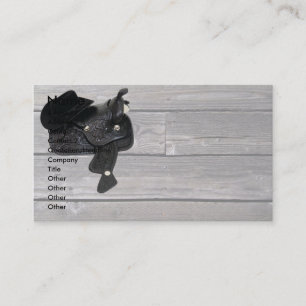 CowboySaddleWoodgrain, Name, Address 1, Address... Business Card