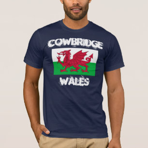 Cowbridge, Wales with Welsh flag T-Shirt