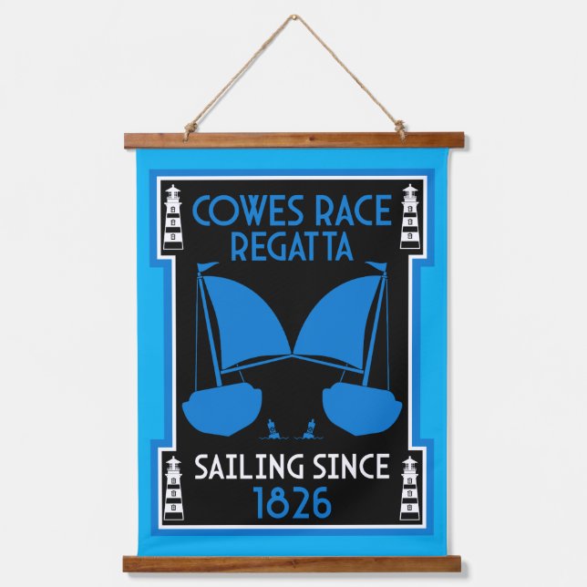 Cowes Isle of Wight Yacht Regatta Hanging Tapestry (Front)