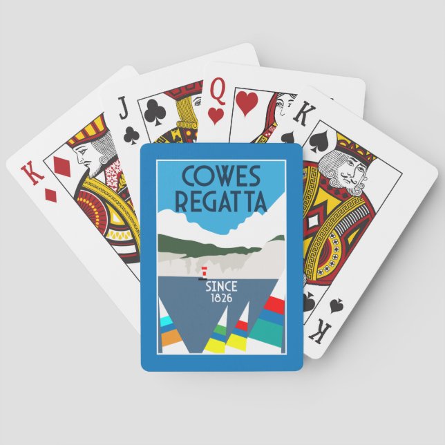 Cowes Isle of Wight Yacht Regatta Playing Cards (Back)