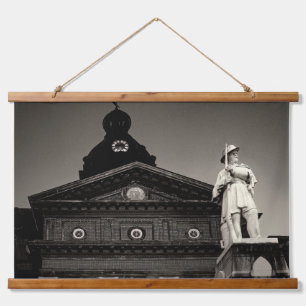 COWETA COUNTY COURTHOUSE Wood Topped Wall Tapestry