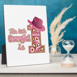 Cowgirl 1st Birthday Plaque