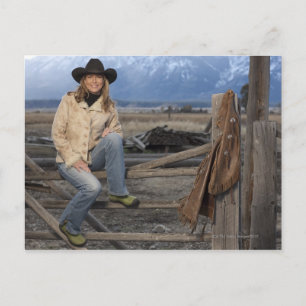 Cowgirl 3 postcard