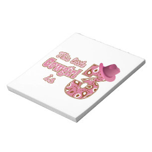Cowgirl 3rd Birthday Notepad