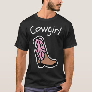 Cowgirl And Boots Pink Country Western Girl Women  T-Shirt