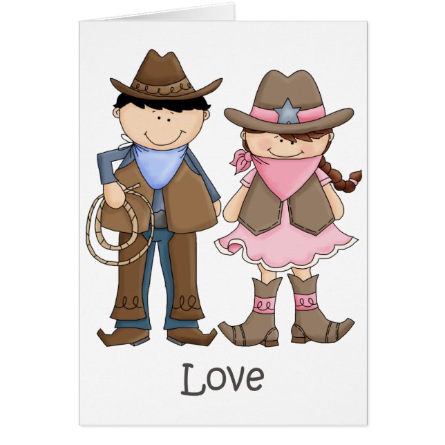 Cowgirl and Cowboy Couple in Love (Front)