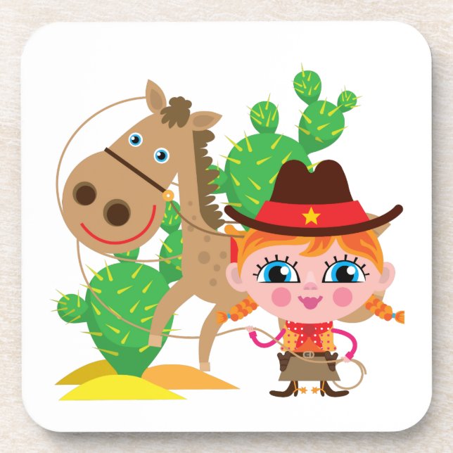 Cowgirl and Horse Coaster (Front)