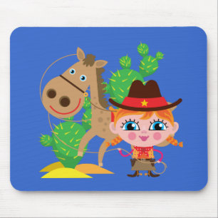 Cowgirl and Horse Mouse Pad