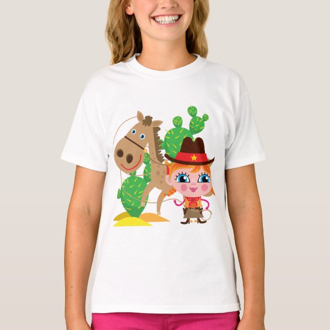 Cowgirl and Horse T-Shirt (Front)