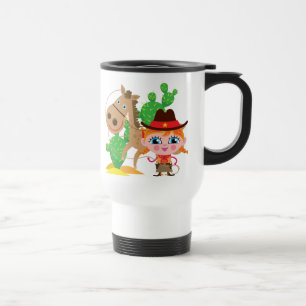 Cowgirl and Horse Travel Mug