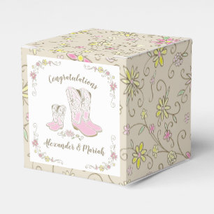 Cowgirl Baby Shower Country Western Pink Girl Favour Box