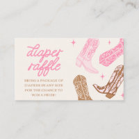 Cowgirl Baby Shower Diaper Raffle Tickets