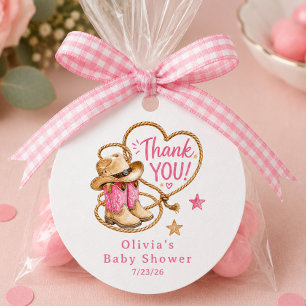 Cowgirl Baby Shower Favour Tag