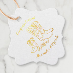 Cowgirl Baby Shower Favour Tags