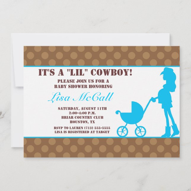 Cowgirl Baby Shower Invitation (Front)