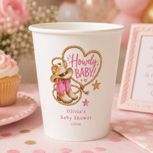 Cowgirl Baby Shower Paper Cup