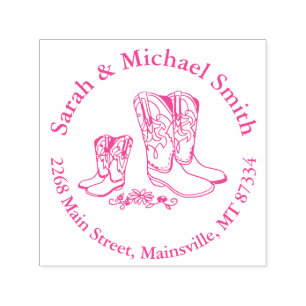 Cowgirl Baby Shower Self-inking Stamp