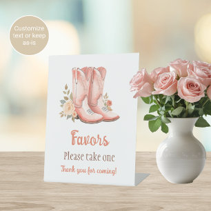 Cowgirl Baby Shower Themed Party Favour Sign