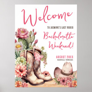 Cowgirl Bachelorette Party Welcome Sign