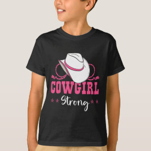 Cowgirl Barrel Racing Roping Horseback Riding Rode T-Shirt