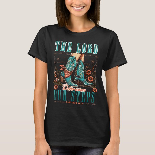 Cowgirl Bible Scripture Verse Western Jesus For Wo T-Shirt (Front)