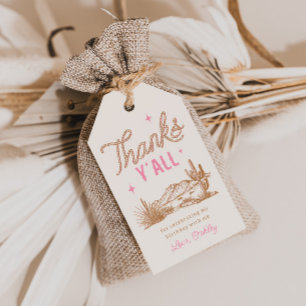 Cowgirl Birthday Favour Tags