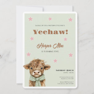 Cowgirl Birthday Invitation 5th Western Party