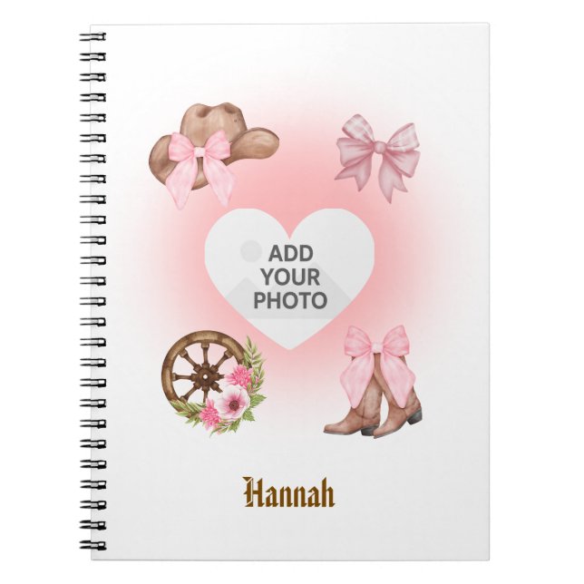 Cowgirl Birthday Notebook Gift (Front)
