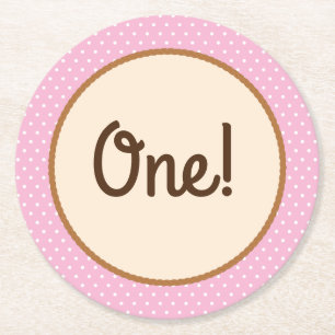 Cowgirl Birthday Party Round Paper Coaster