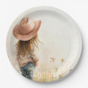 Cowgirl Birthday Plate – Western Farm Theme 