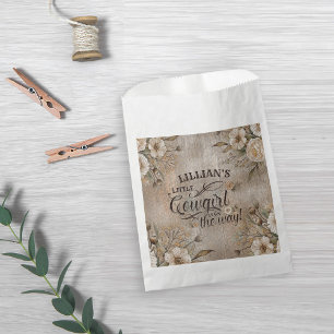 Cowgirl Boho Floral Western Script Favour Bags