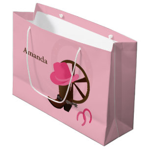 Cowgirl Boot Design LGB Large Gift Bag