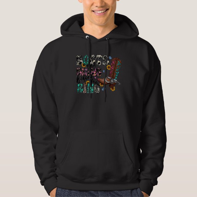 Cowgirl Boots And Bling Before Ring Gemstone Weste Hoodie (Front)
