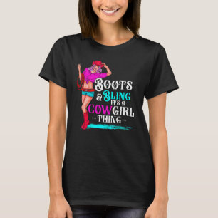 Cowgirl Boots And Bling It's Cowgirl Things Wester T-Shirt