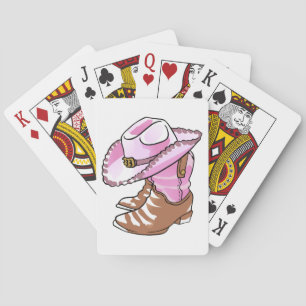 Cowgirl Boots and Hat Playing Cards