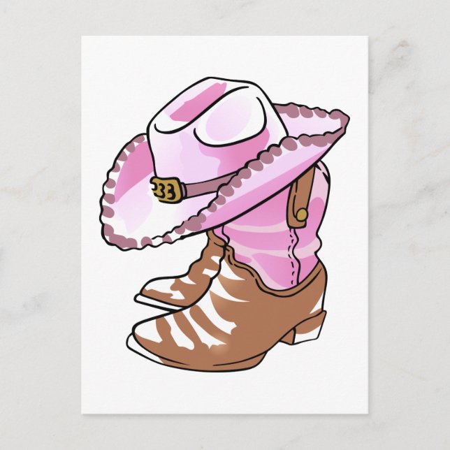 Cowgirl Boots and Hat Postcard (Front)