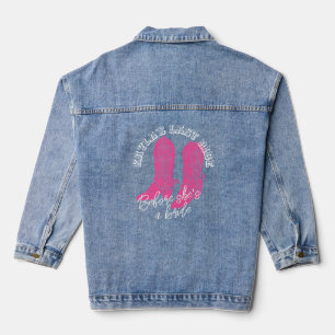 Cowgirl boots bachelorette design denim jacket