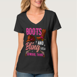 Cowgirl Boots Bling Its A Cowgirl Thing Country Li T-Shirt