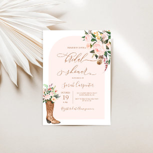 Cowgirl Boots Bridal Shower Invitation